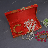 Fabric and Wooden Cash/Shagun Box for Wedding - Red Paan