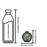 Warli Hand-Painted Terracotta Pot - Green