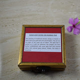 Wood Handcrafted Marble Tile Coin Shagun Box - Gold Foil Work - 22 Carat - Vintage Gulley