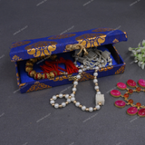 Fabric and Wooden Cash/Shagun Box for Wedding - Blue Paan