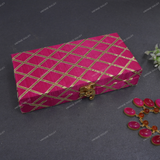 Fabric and Wooden Cash/Shagun Box for Wedding - Pink