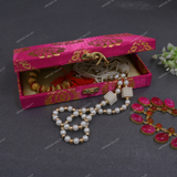 Fabric and Wooden Cash/Shagun Box for Wedding - Pink Paan