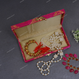 Fabric and Wooden Cash/Shagun Box for Wedding - Pink Paan