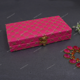 Fabric and Wooden Cash/Shagun Box for Wedding - Pink