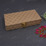 Fabric and Wooden Cash/Shagun Box for Wedding - Gold