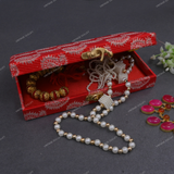 Fabric and Wooden Cash/Shagun Box for Wedding - Red Paan
