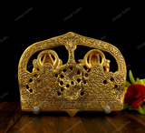 White Metal Golden Oxidized Ganesha Laxmi