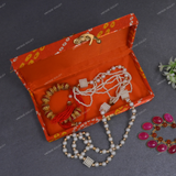 Fabric and Wooden Cash/Shagun Box for Wedding - Bandhej Orange