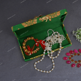 Fabric and Wooden Cash/Shagun Box for Wedding - Green Paan