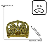 White Metal Golden Oxidized Ganesha Laxmi