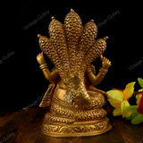 Brass Ganesha Sheshnaag