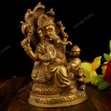 Brass Ganesha Sheshnaag