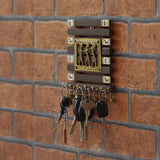 Handmade Brass Dhokra Motif | Warli Hand-Painted Key Holder | Madhubani Art - 6 Hooks - Vintage Gulley