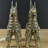 Dhokra Brass Bankura Horse I Home Decor I Interior I Handcrafted I Handmade I Artwork - Set of 2 - Vintage Gulley