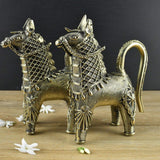 Dhokra Brass Bankura Horse I Home Decor I Interior I Handcrafted I Handmade I Artwork - Set of 2 - Vintage Gulley
