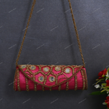 Round Clutch Clutch for Female - Pink