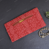 Ethnic Embroidered Envelope - Pink
