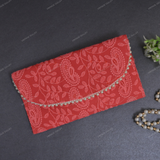 Ethnic Embroidered Envelope - Pink