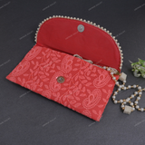 Ethnic Embroidered Envelope - Pink