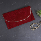 Ethnic Embroidered Envelope - Maroon