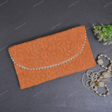 Ethnic Embroidered Envelope - Orange
