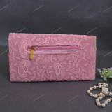 Ethnic Embroidered Envelope - Light Pink