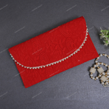 Ethnic Embroidered Envelope - Red