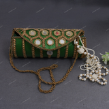 Round Clutch Clutch for Female - Green