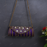Round Clutch Clutch for Female - Purple