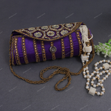 Round Clutch Clutch for Female - Purple