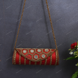 Round Clutch Clutch for Female - Red