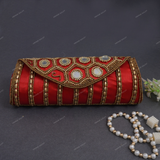 Round Clutch Clutch for Female - Red
