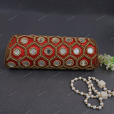 Round Clutch Clutch for Female - Red