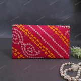 Ethnic Bandhej Envelope - Pink