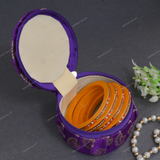 Embroidery Bangle Box Organizer - Purple