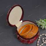 Embroidery Bangle Box Organizer - Maroon