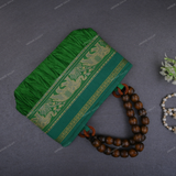 Rajasthani Designer Handbag with Beads - Green