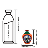 Warli Hand-Painted Terracotta Pot - Orange