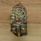 Brass Dhokra Bear Figurine - Vintage Gulley