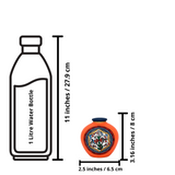 Warli Hand-Painted Terracotta Pot - Orange