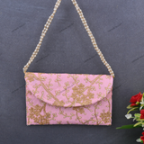 Rajasthani Embroidered Bag - Light Pink