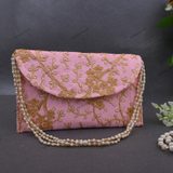 Rajasthani Embroidered Bag - Light Pink