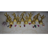 Brass Dashavatara Dasavatharam of Lord Vishnu Statues Ten Incarnations Avatars for Temple - Vintage Gulley