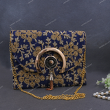 Rajasthani Embroidered Bag - BLue