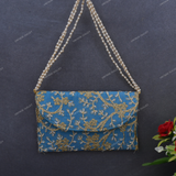 Rajasthani Embroidered Bag - Sky Blue