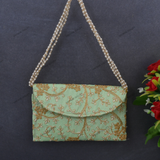 Rajasthani Embroidered Bag - Light Green