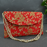 Rajasthani Embroidered Bag - Red