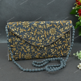 Rajasthani Embroidered Bag Big - Grey