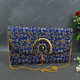 Clutch Hand Bag For Women - Blue