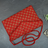 Rajasthani Zari Embroidered Bag - Red